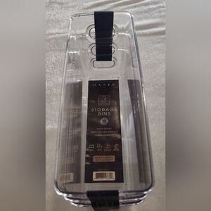 NWT! Oasis Clear Storage Bins - 3 Piece Set